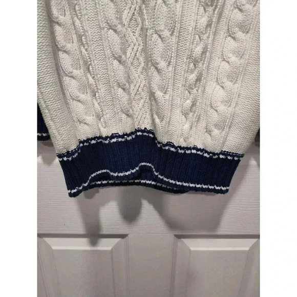 Vintage HORCHOW V Neck Knit Chunky Rugby Preppy Y2K Pullover Sweater Size XLARGE - Picture 5 of 9